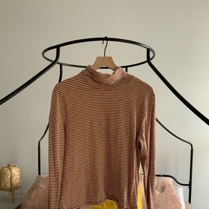 Orange and Cream Soft Turtle Neck, Madewell